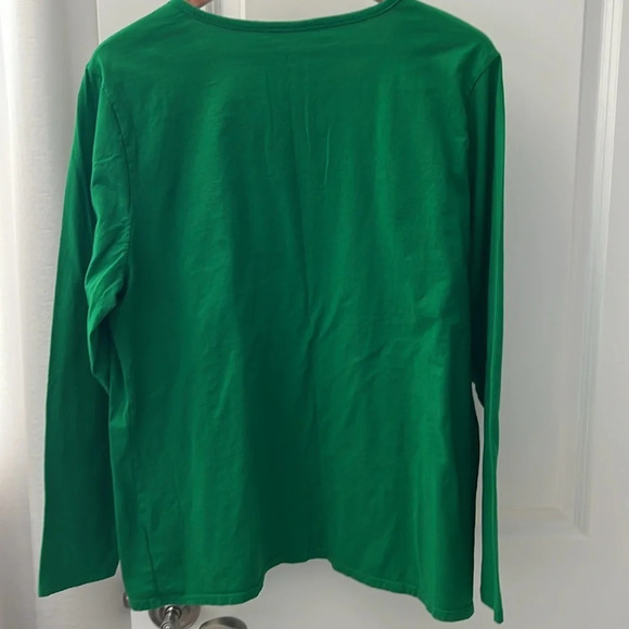long sleeve Cardinal T shirt. Green - Picture 5 of 6